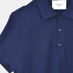 Knitted SS Polo - Navy - Hugo Sthlm