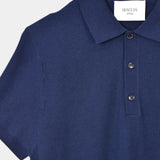 Knitted SS Polo - Navy - Hugo Sthlm