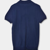 Knitted SS Polo - Navy - Hugo Sthlm
