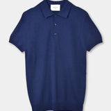Knitted SS Polo - Navy - Hugo Sthlm