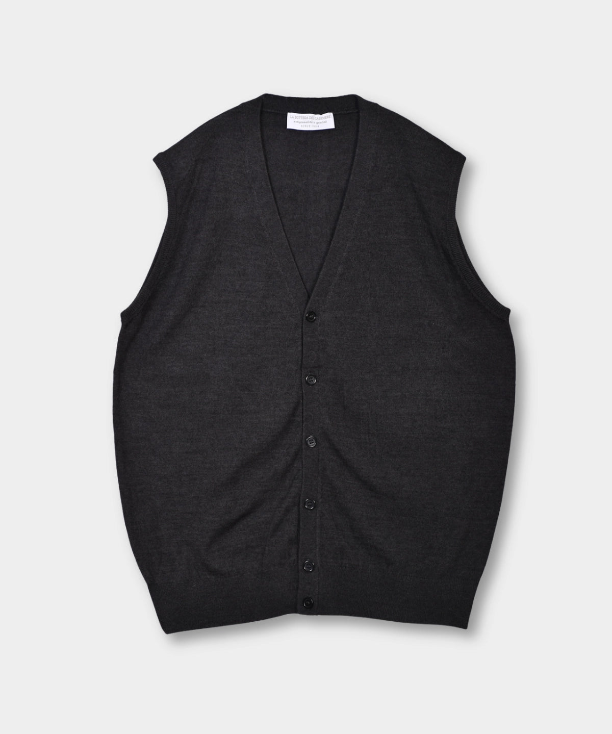 Knitted Vest Merino - Grey - Hugo Sthlm
