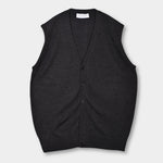 Knitted Vest Merino - Grey - Hugo Sthlm