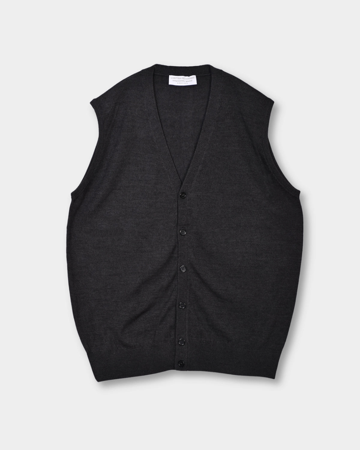 Knitted Vest Merino - Grey - Hugo Sthlm