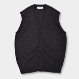 Knitted Vest Merino - Grey - Hugo Sthlm