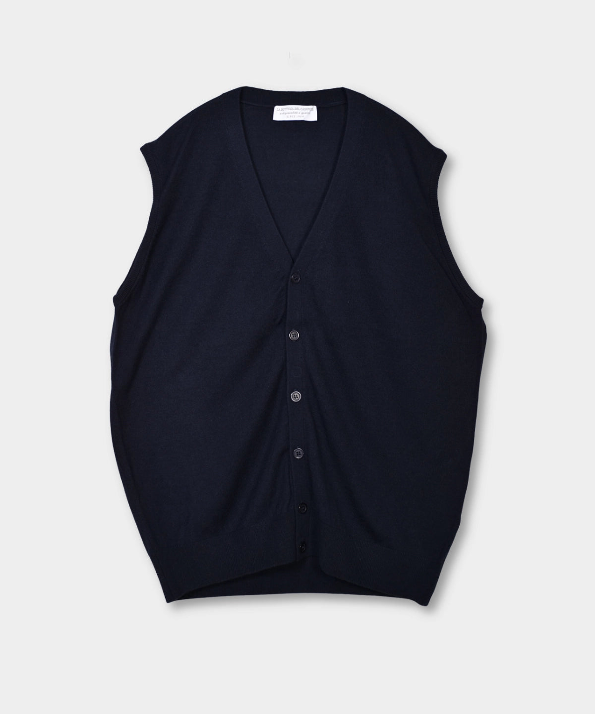 Knitted Vest Merino - Navy - Hugo Sthlm
