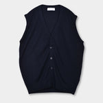 Knitted Vest Merino - Navy - Hugo Sthlm