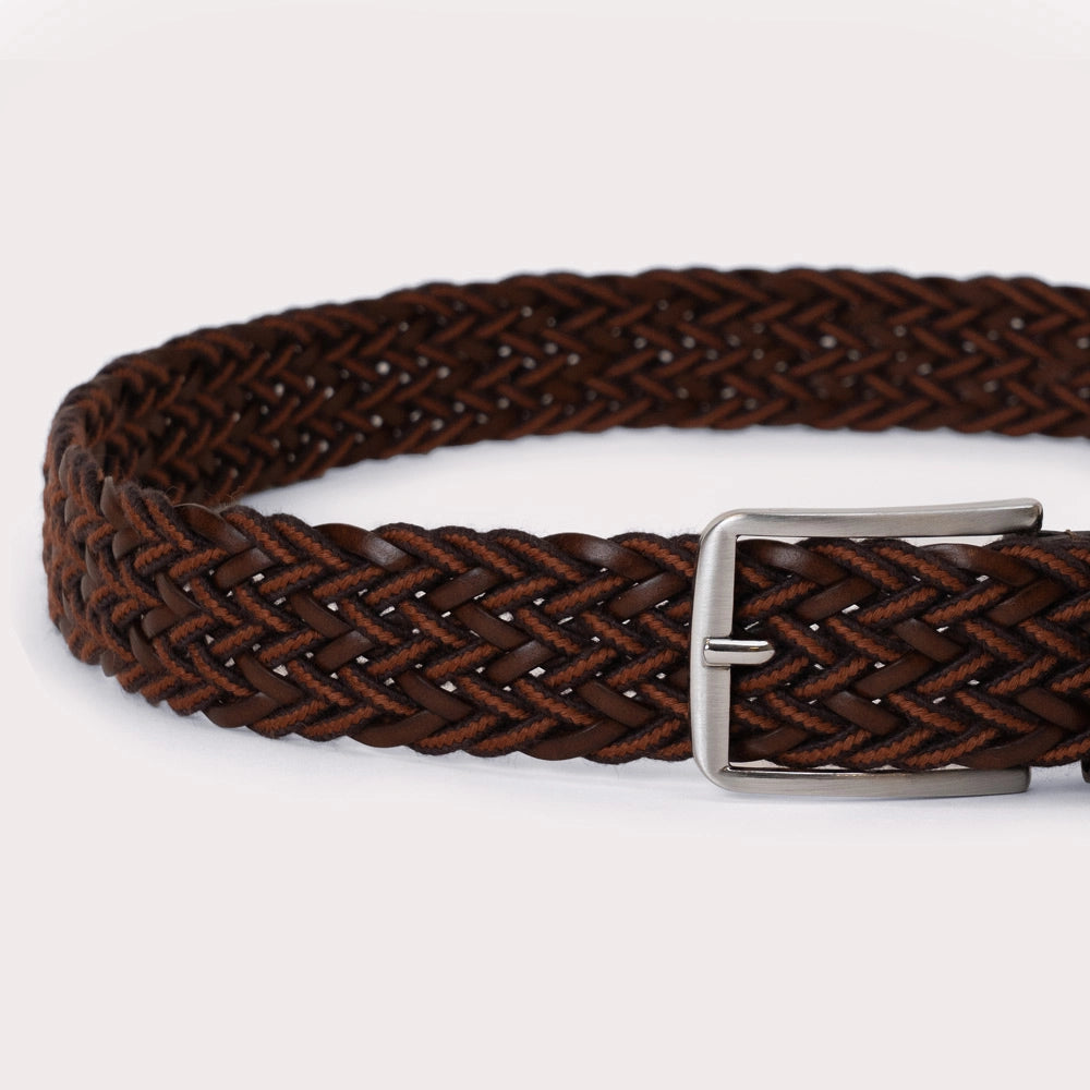 Lastebasse Braided Mix Belt - Brown - Hugo Sthlm