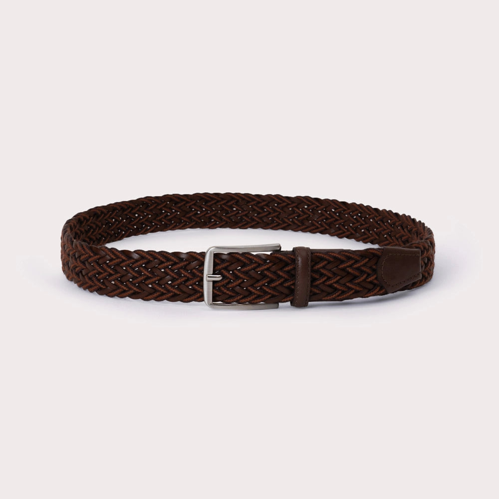 Lastebasse Braided Mix Belt - Brown - Hugo Sthlm