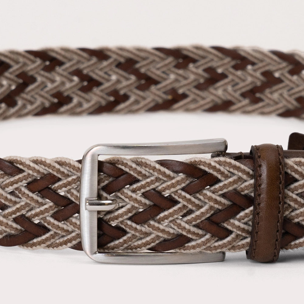 Lastebasse Braided Mix Belt - Beige - Hugo Sthlm