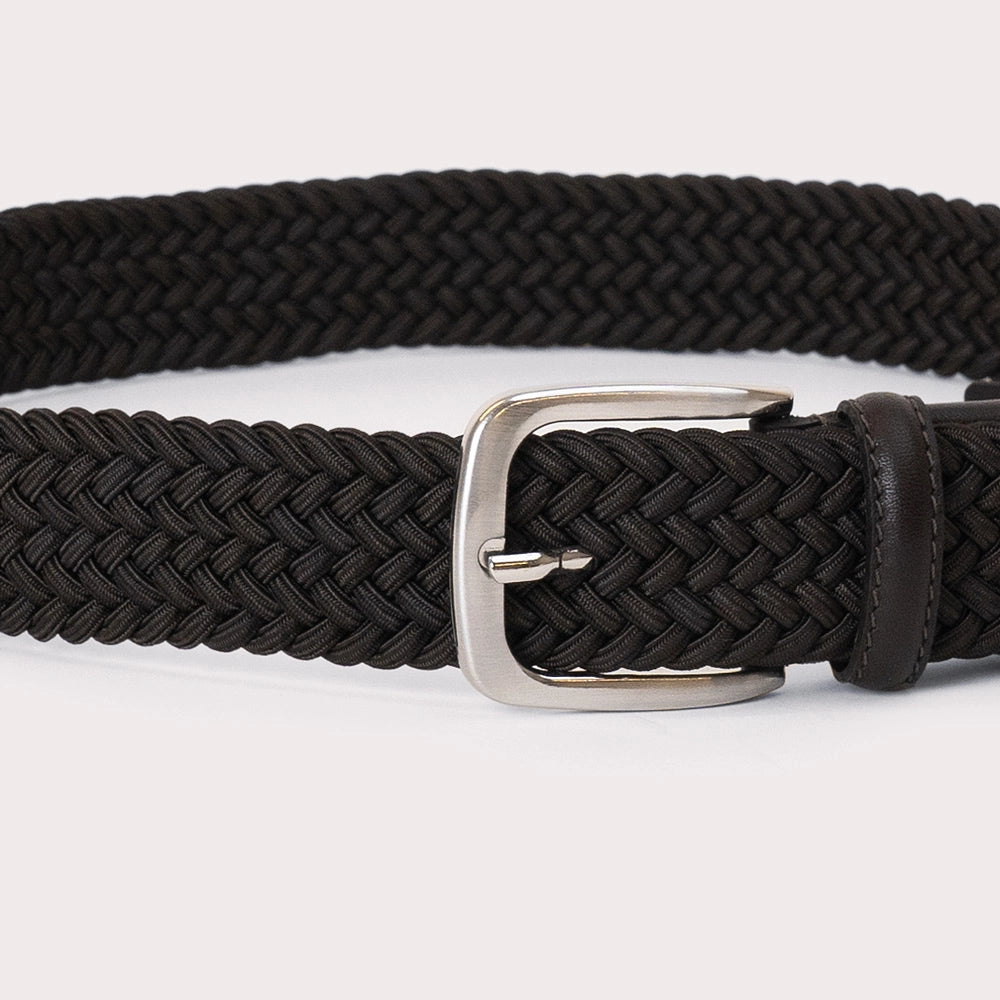 Lendinara Braided Nylon Belt - Brown - Hugo Sthlm