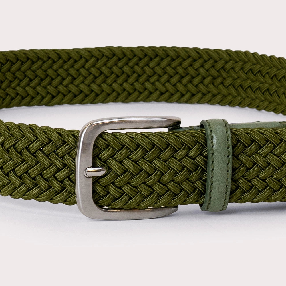 Lendinara Braided Nylon Belt - Green - Hugo Sthlm
