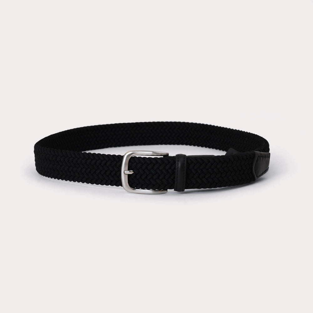 Lendinara Braided Nylon Belt - Black - Hugo Sthlm