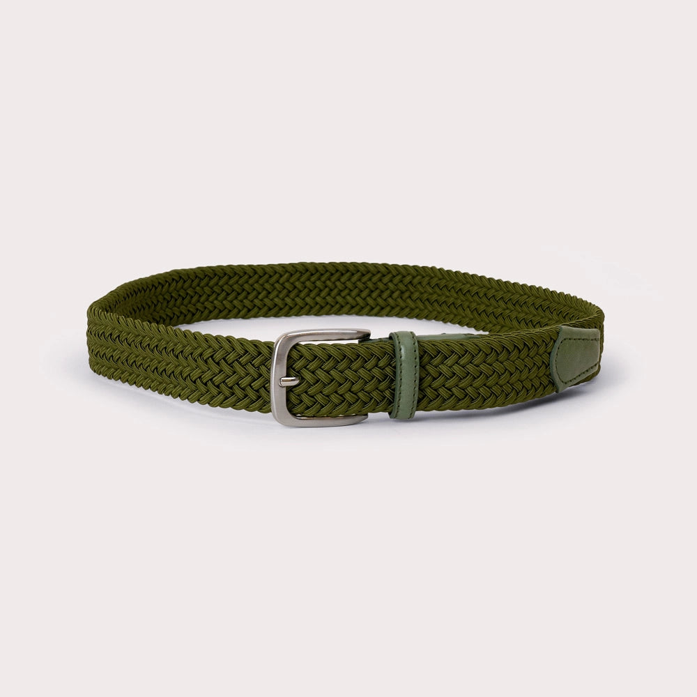 Lendinara Braided Nylon Belt - Green - Hugo Sthlm