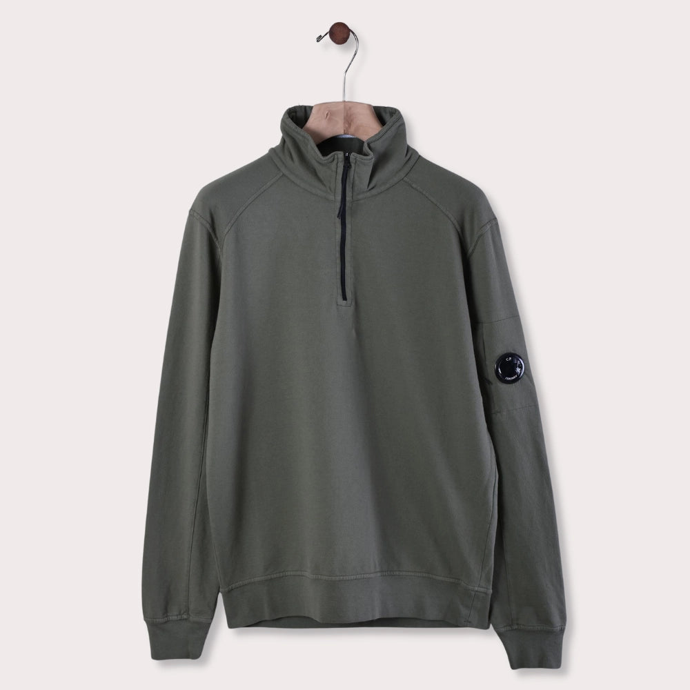 Light Fleece Half Zipped Sweatshirt - Bronze Green - Hugo Sthlm