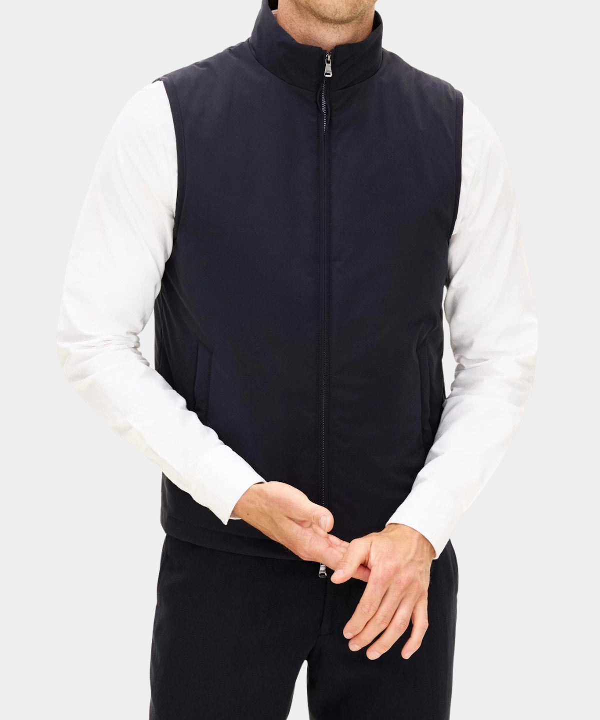Light Zipped Waistcoat - Navy - Hugo Sthlm