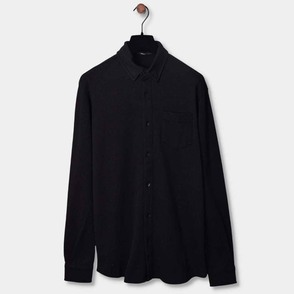 Lincoln LS Shirt Interlock - Black - Hugo Sthlm