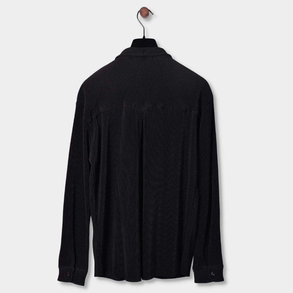 Lincoln Plisse Shirt - Black - Hugo Sthlm