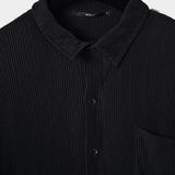 Lincoln Plisse Shirt - Black