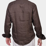 Linen Full Button Shirt - Moka