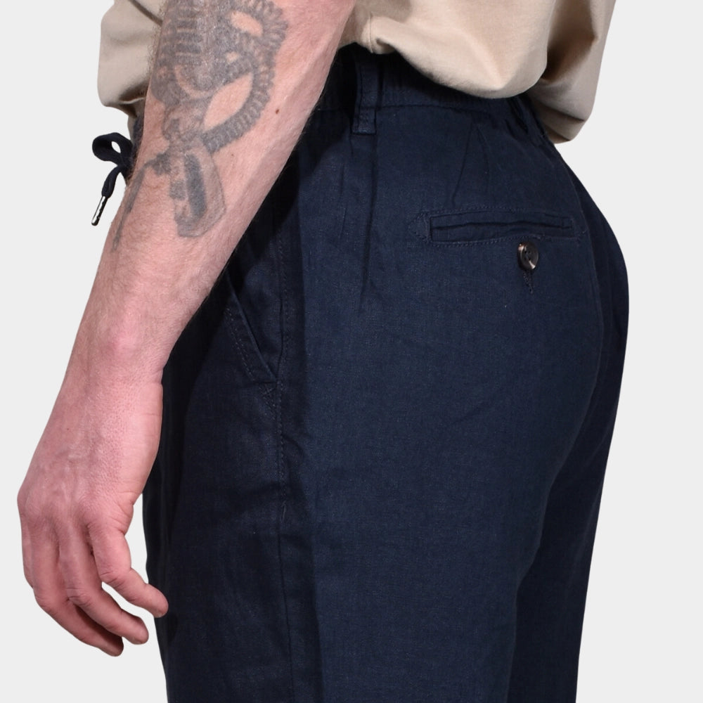 Linen Pants - Navy - Hugo Sthlm