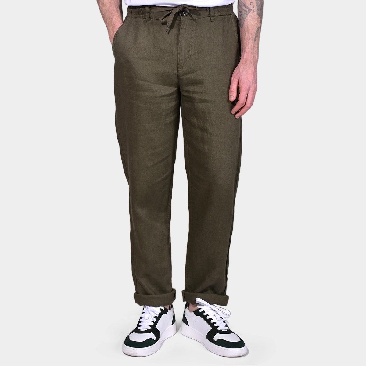 Linen Pants - Green - Hugo Sthlm