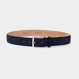 Longarone Suede Leather Belt - Blue