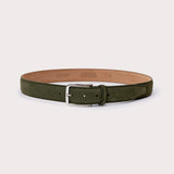 Longarone Suede Leather Belt - Green - Hugo Sthlm