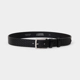 Lonigo Braided Solid Leather Belt - Black