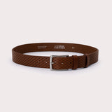 Lonigo Braided Solid Leather Belt - Brown