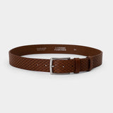 Lonigo Braided Solid Leather Belt - Brown