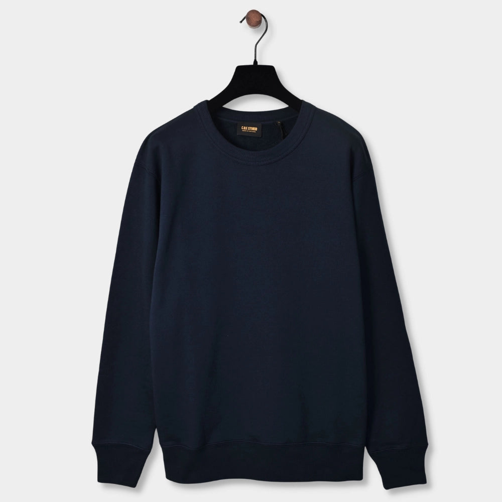 Loop Wheel Sweatshirt Unbrushed Terry' - Navy - Hugo Sthlm