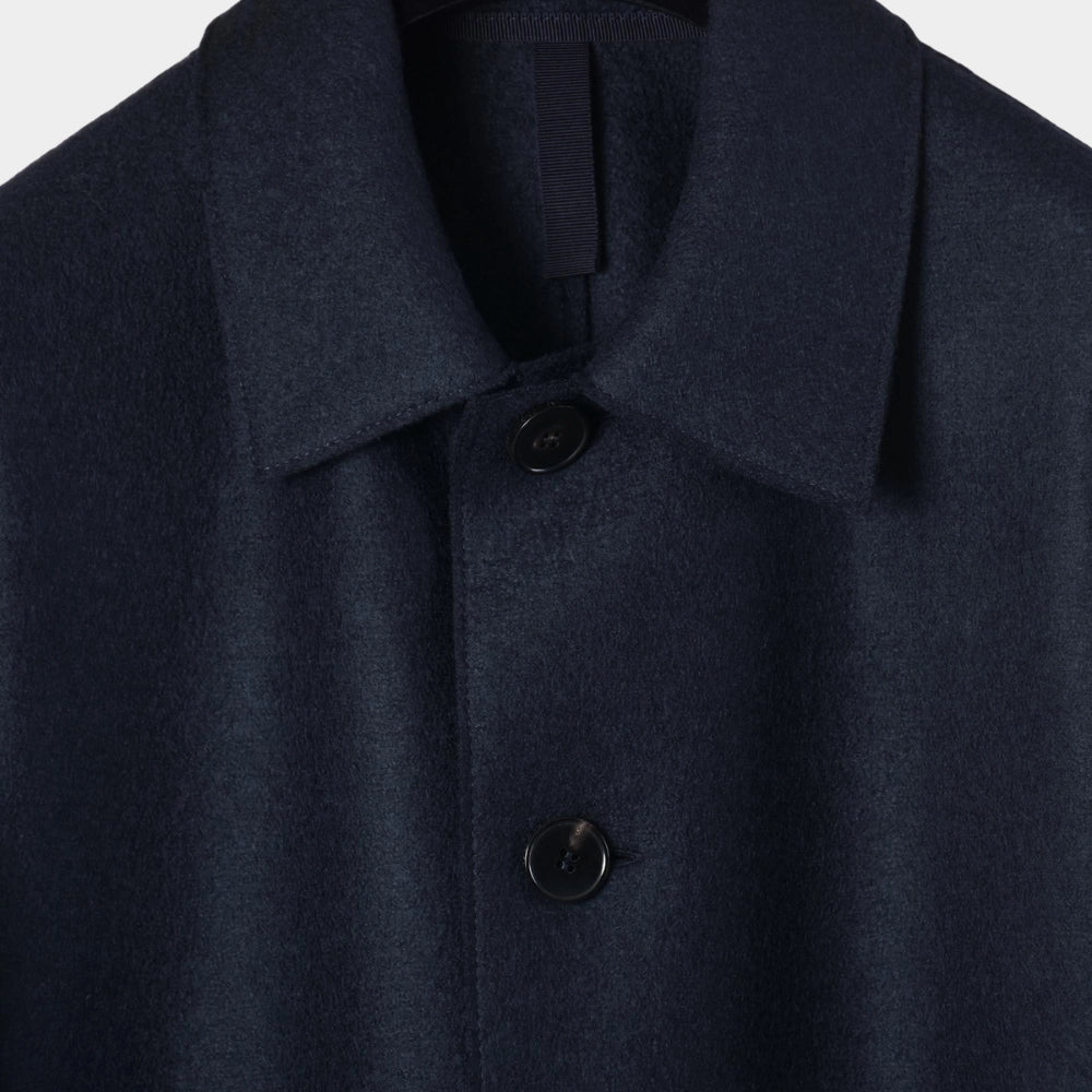 Mac Coat Pressed Wool - Dark Blue - Hugo Sthlm