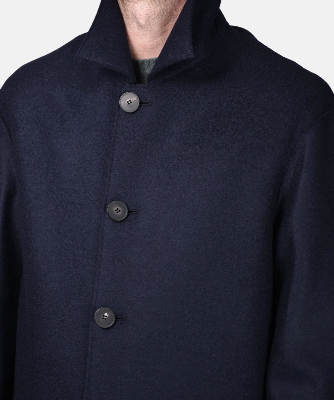 Mac Coat Boiled Wool - Navy - Hugo Sthlm