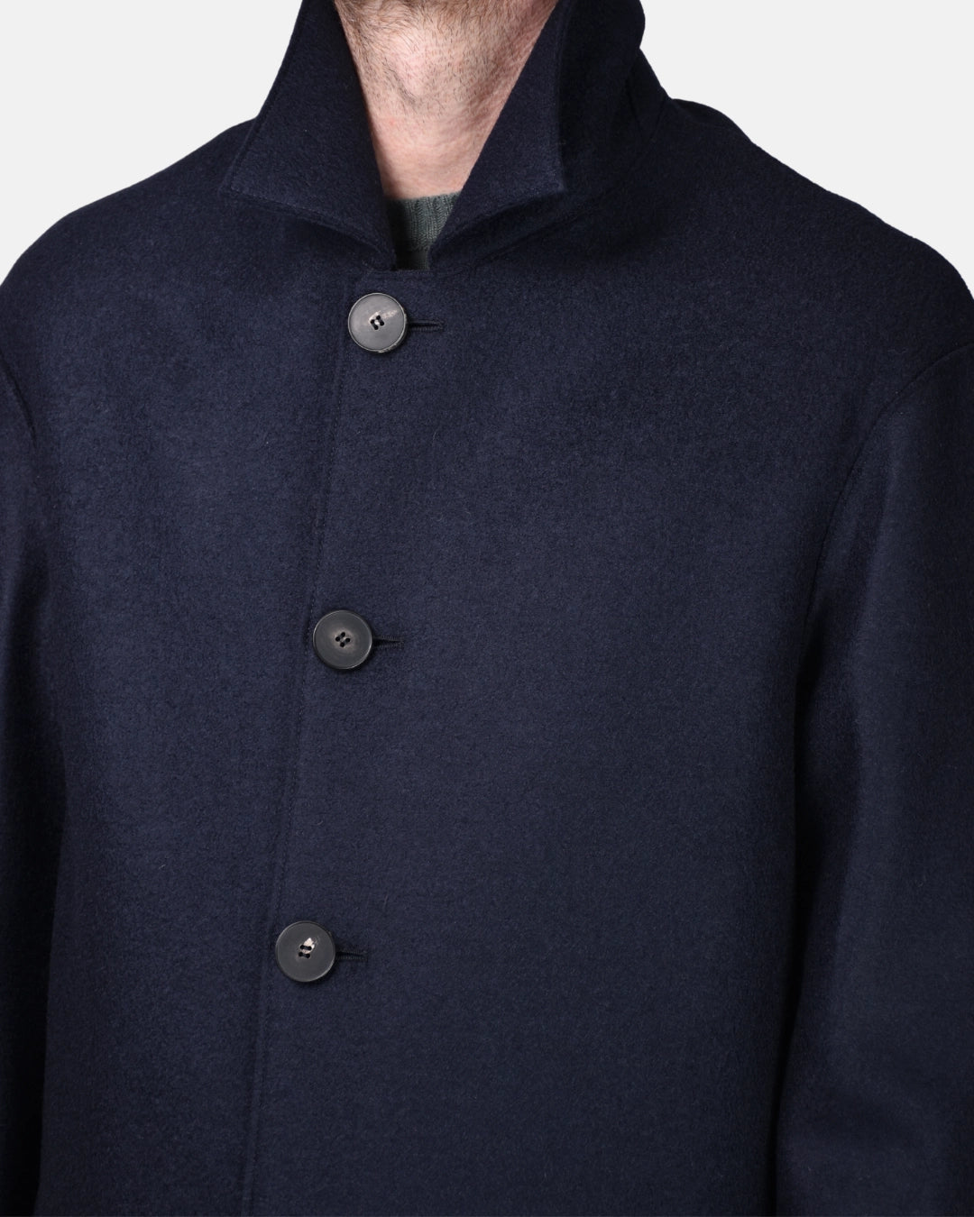 Mac Coat Boiled Wool - Navy - Hugo Sthlm