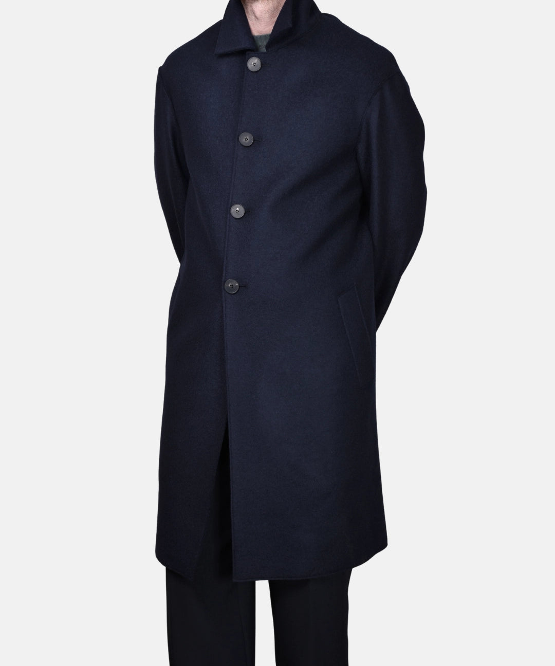 Mac Coat Boiled Wool - Navy - Hugo Sthlm