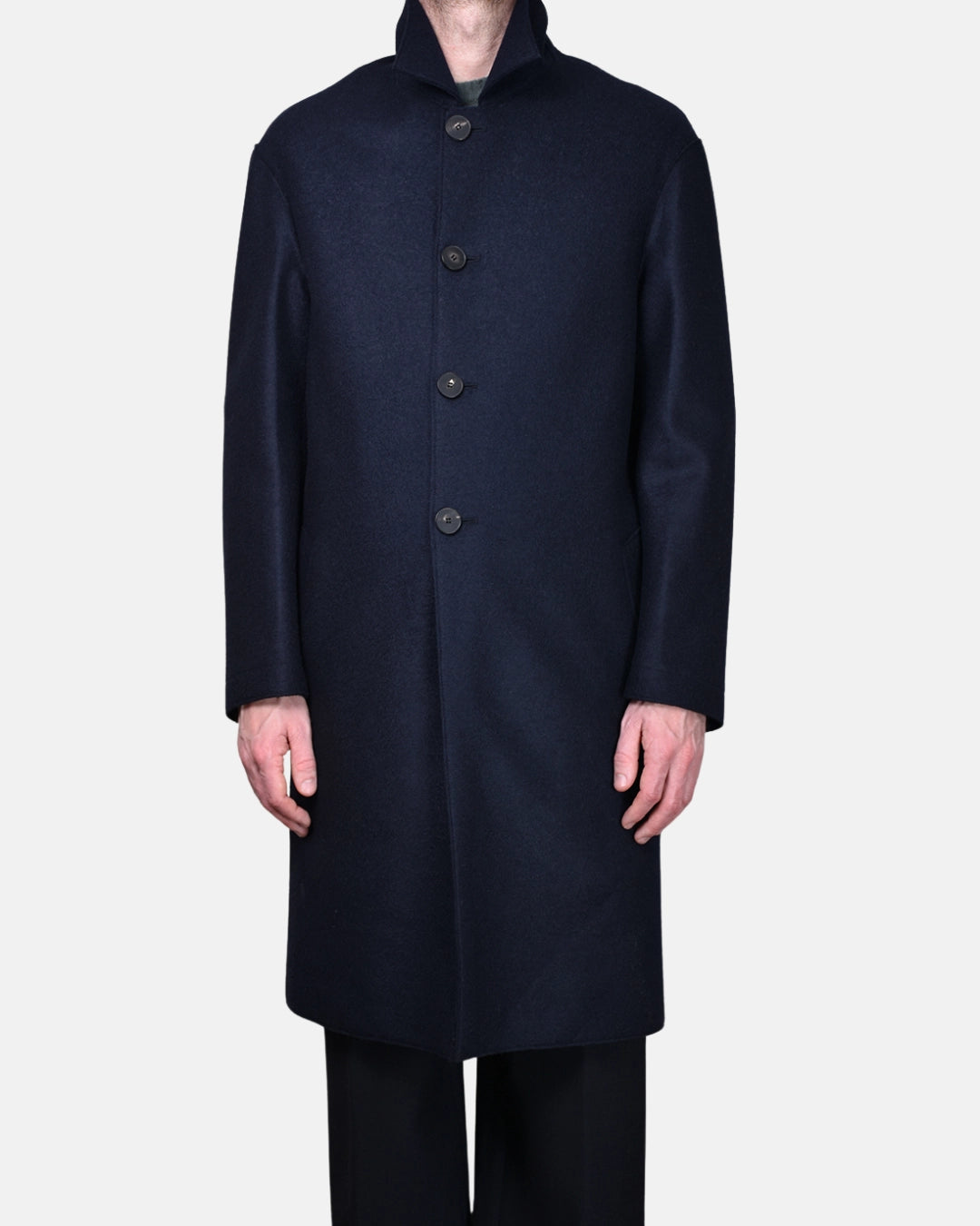 Mac Coat Boiled Wool - Navy - Hugo Sthlm