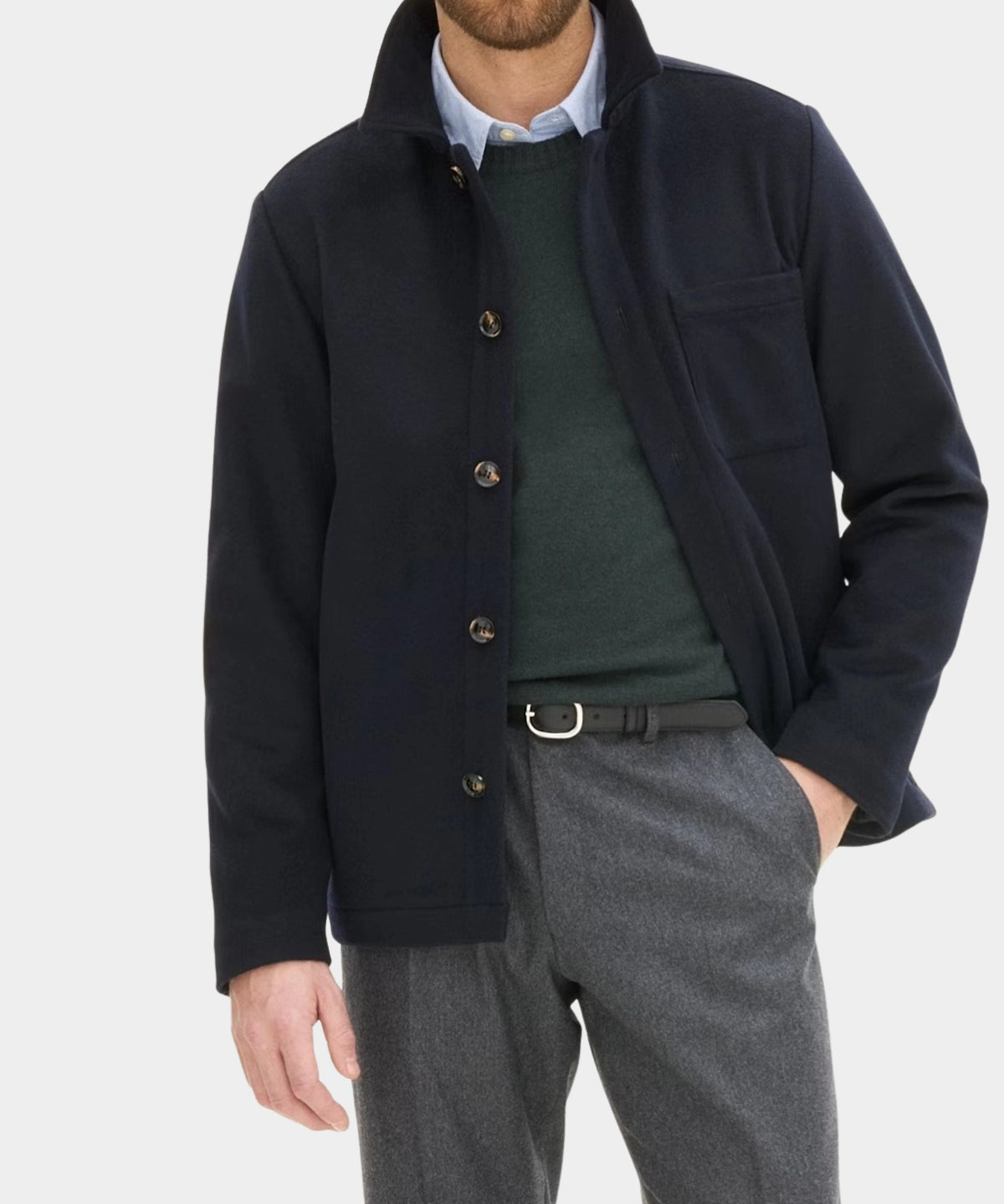 Maddan Shirt Jacket - Navy - Hugo Sthlm