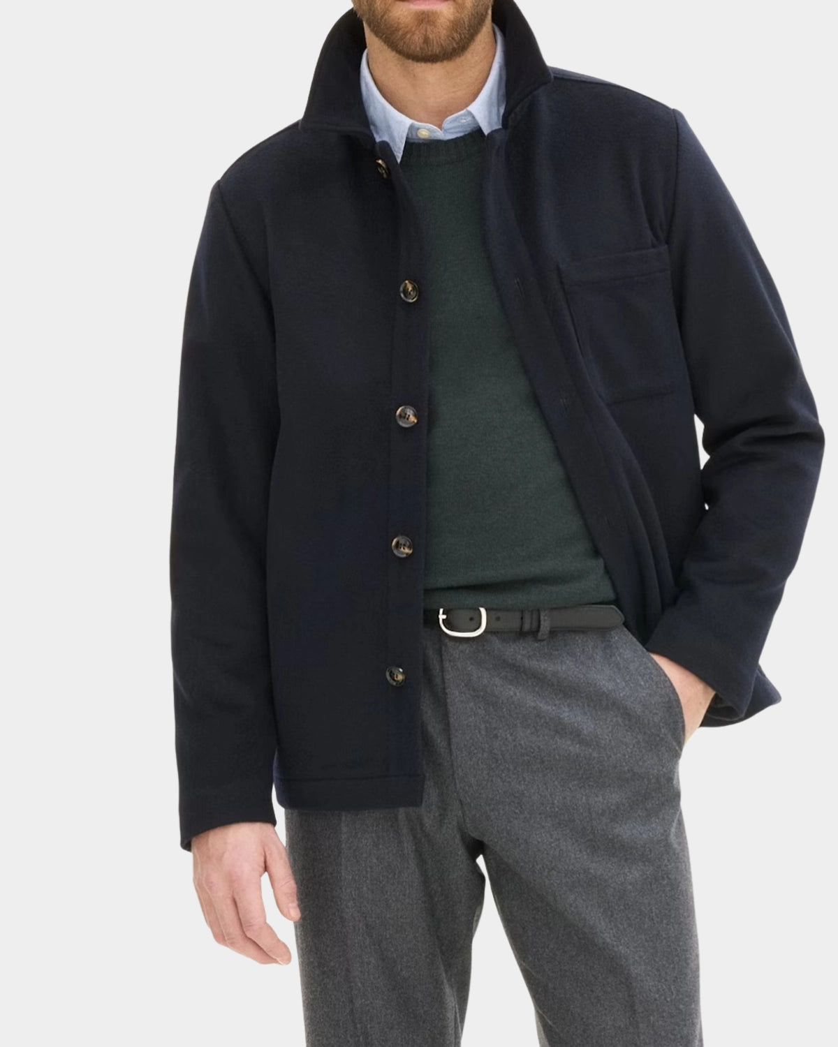 Maddan Shirt Jacket - Navy - Hugo Sthlm