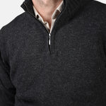 Half Zip 7 GG Lambswool - Antracite - Hugo Sthlm