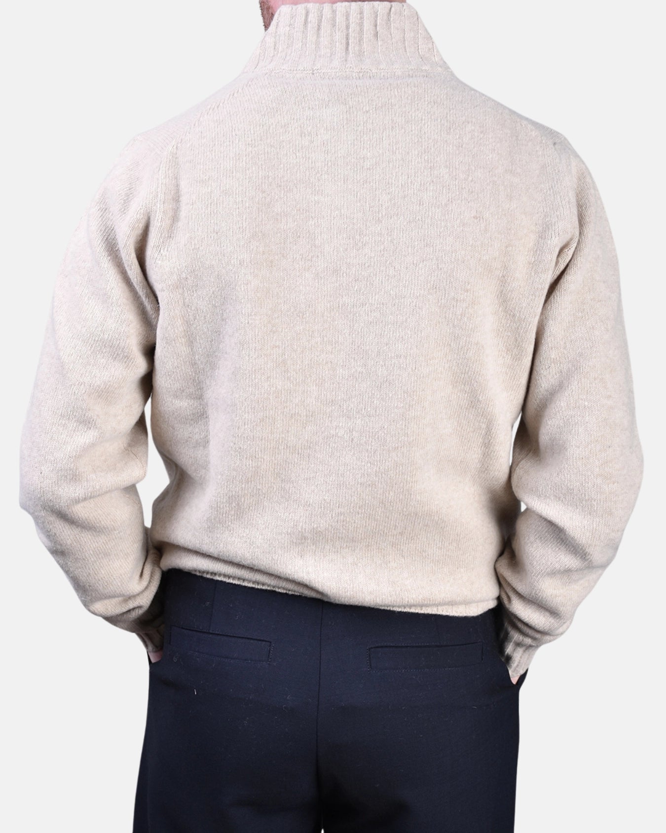 Half Zip 7 GG Lambswool - Beige - Hugo Sthlm