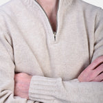 Half Zip 7 GG Lambswool - Beige - Hugo Sthlm