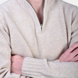 Half Zip 7 GG Lambswool - Beige - Hugo Sthlm