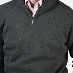 Half Zip 7 GG Lambswool - Green - Hugo Sthlm