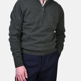 Half Zip 7 GG Lambswool - Green - Hugo Sthlm