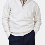 Half Zip 7 GG Lambswool - Naturale - Hugo Sthlm