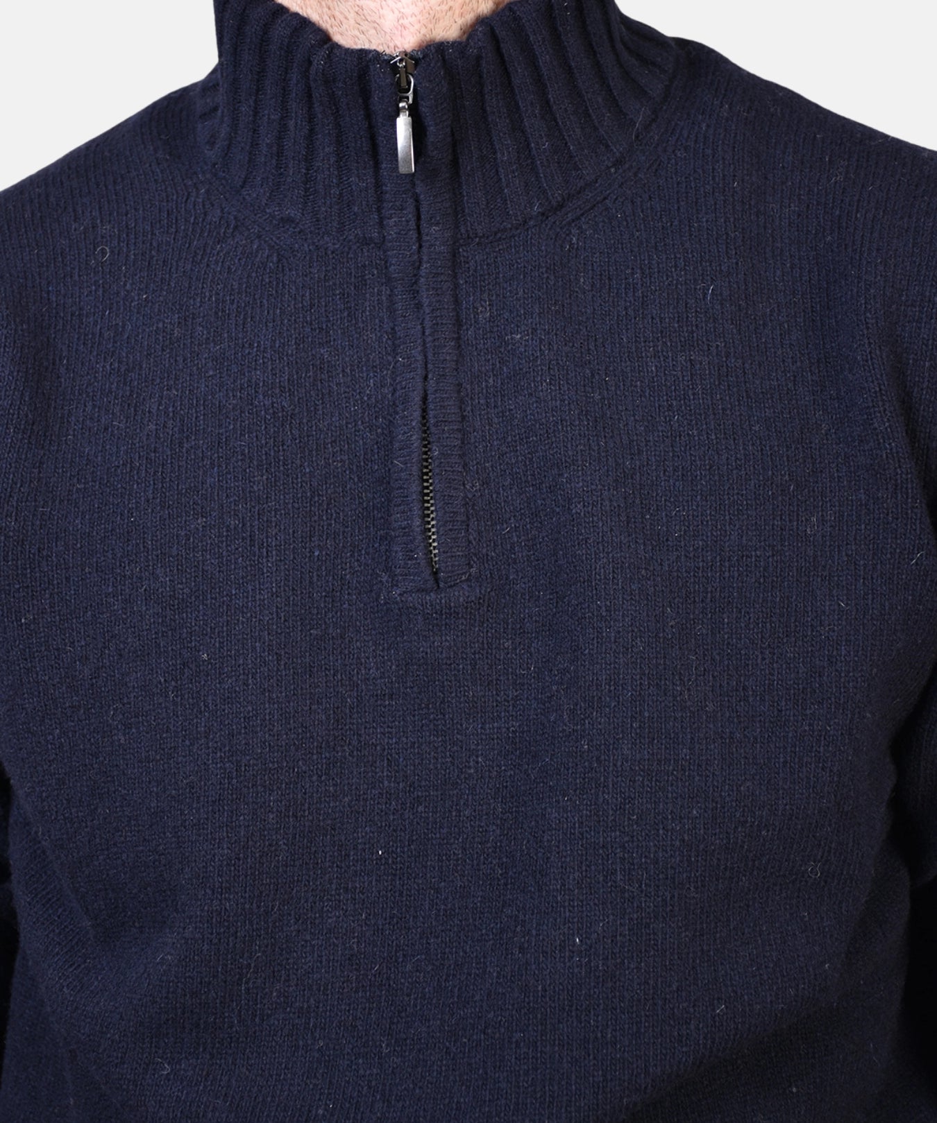 Half Zip 7 GG Lambswool - Navy - Hugo Sthlm