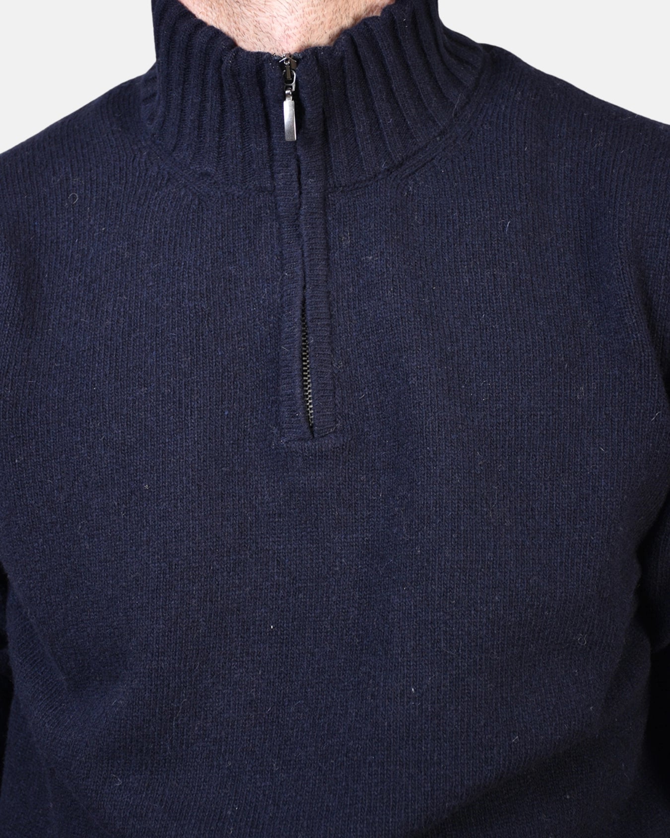 Half Zip 7 GG Lambswool - Navy - Hugo Sthlm