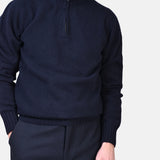 Half Zip 7 GG Lambswool - Navy - Hugo Sthlm