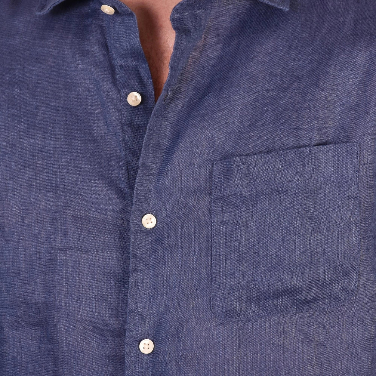 Short Sleeve Linnen Shirt - Blue - Hugo Sthlm