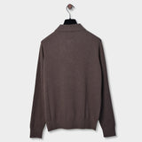 Polo Neck Wool Cashmere Mix - Brown